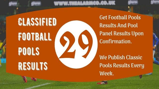 Week 29 Pool Result for Sat Jan 21, 2023 – UK 2022/2023 – Pool Agent