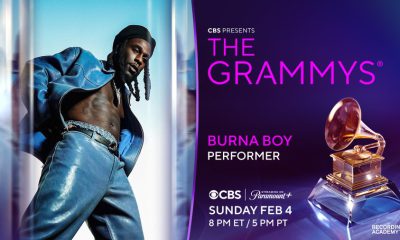 Burna Boy to Light Up 66th Grammy Awards Stage