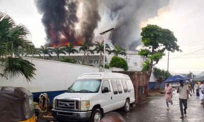 VIDEO: Fire Guts Christ Embassy Headquarters In Lagos