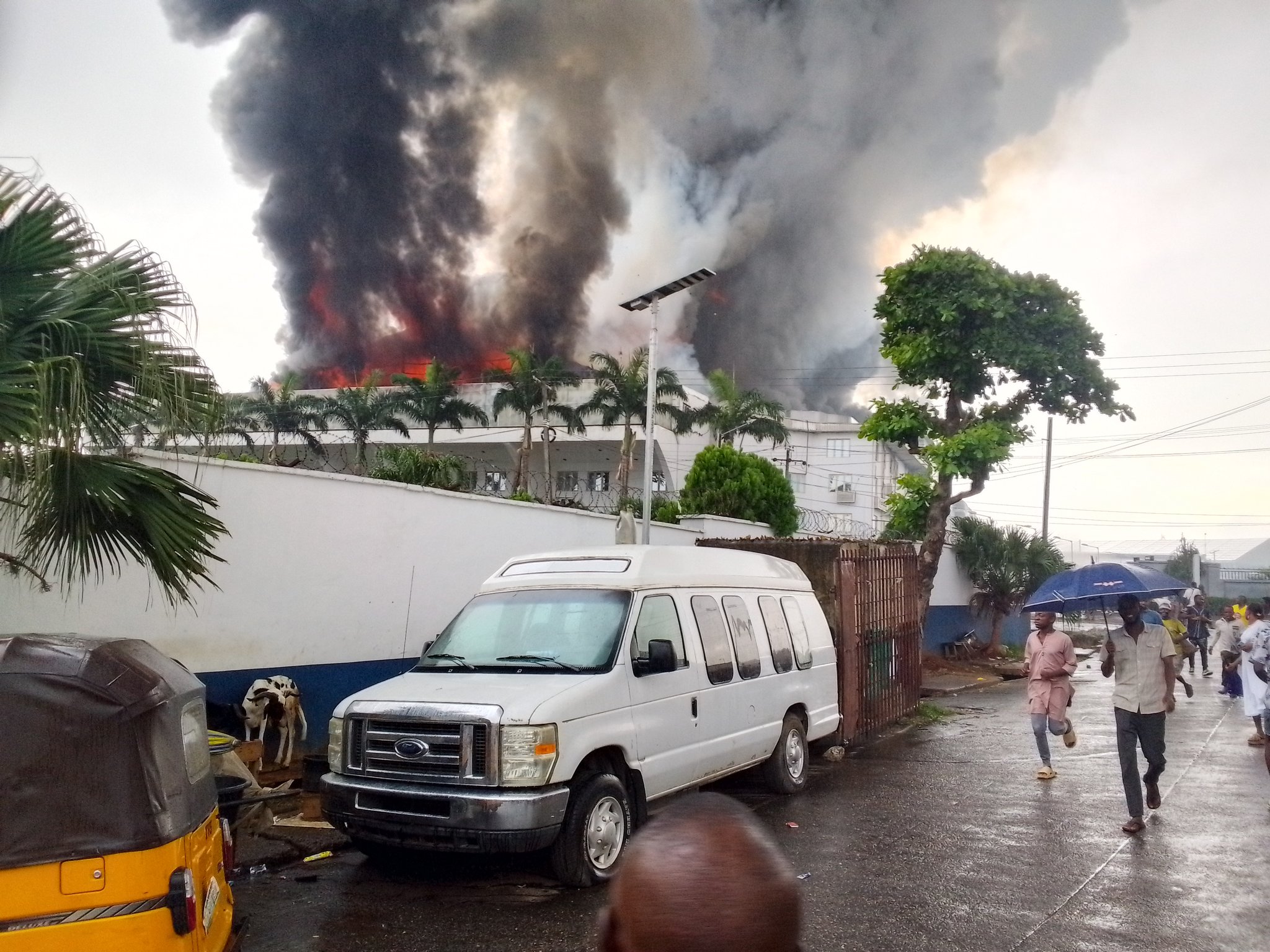 VIDEO: Fire Guts Christ Embassy Headquarters In Lagos