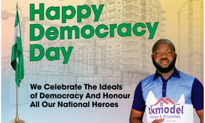 Akmodel Group Managing Director, (Dr.) Bldr. Abdulhakeem Odegade sends out his hearty goodwill message to Nigerians as we celebrate our Democracy Day.